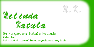 melinda katula business card